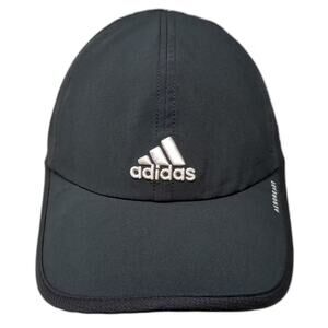 Adidas Baseball Cap Black Gray One Size AEROREADY Slideback Adjustable Sport Hat